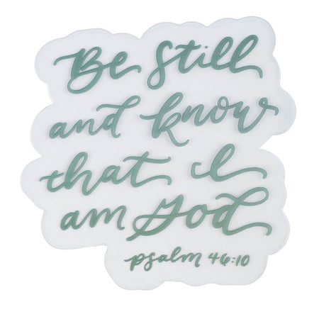 God is Good Blue Blooms Sticker - Psalm 34:8