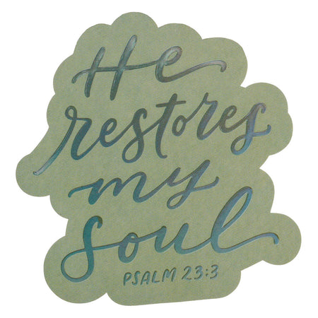 Be Still and Know Holographic Silver Vinyl Sticker- Psalm 46:10