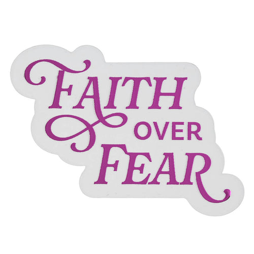 Faith Over Fear Pink Vinyl Sticker