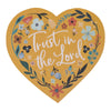 Trust in the Lord Yellow Floral Heart Vinyl Sticker - Proverbs 3:5