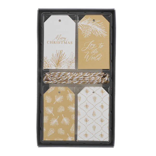 Merry Christmas Golden Pine Gift Tag Set - KI Gifts Christian Supplies