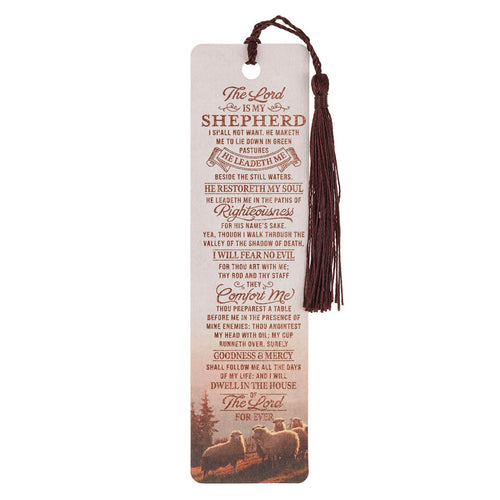 Lord Is My Shepherd Bookmark with Tassel - Psalm 23 ( ORDER IN 6'S )