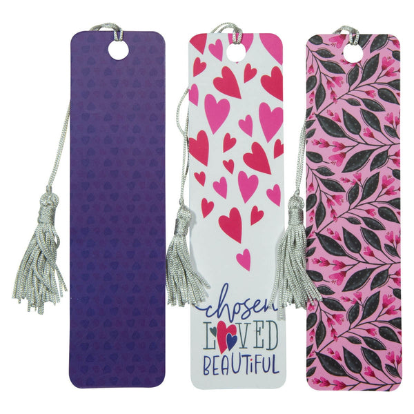 God's Princess Pink Floral Paper Bookmark Set - 1 Peter 2:9 - KI Gifts Christian Supplies