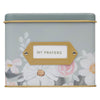 He Restores My Soul Green Floral Garden Prayer Cards in a Tin - Psalm 23:3 - KI Gifts Christian Supplies