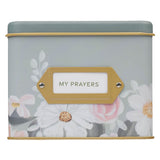 He Restores My Soul Green Floral Garden Prayer Cards in a Tin - Psalm 23:3 - KI Gifts Christian Supplies
