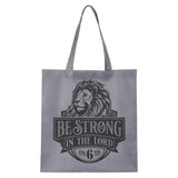 Be Strong in the Lord Reusable Non-woven Shopping Bag - Ephesians 6:10 - KI Gifts Christian Supplies