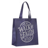 Walk By Faith Blue Reusable Non-woven Shopping Bag - 2 Corinthians 5:7