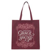Amazing Grace Burgundy Reusable Non-woven Shopping Tote Bag