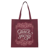 Amazing Grace Burgundy Reusable Non-woven Shopping Tote Bag