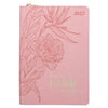 2027 Walk by Faith Pink Faux Leather Executive Planner with Zipper Closure - 2 Corinthians 5:7