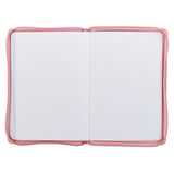 2027 Walk by Faith Pink Faux Leather Executive Planner with Zipper Closure - 2 Corinthians 5:7