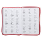 2027 Walk by Faith Pink Faux Leather Executive Planner with Zipper Closure - 2 Corinthians 5:7