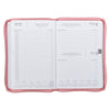 2027 Walk by Faith Pink Faux Leather Executive Planner with Zipper Closure - 2 Corinthians 5:7