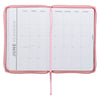 2027 Walk by Faith Pink Faux Leather Executive Planner with Zipper Closure - 2 Corinthians 5:7