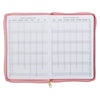 2027 Walk by Faith Pink Faux Leather Executive Planner with Zipper Closure - 2 Corinthians 5:7