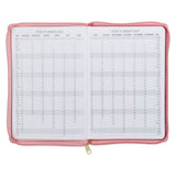 2027 Walk by Faith Pink Faux Leather Executive Planner with Zipper Closure - 2 Corinthians 5:7