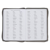 2027 Trust in the Lord Soft Gray Faux Leather Executive Planner with Zipper Closure - Proverbs 3:5
