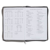2027 Trust in the Lord Soft Gray Faux Leather Executive Planner with Zipper Closure - Proverbs 3:5