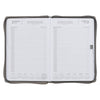 2027 Trust in the Lord Soft Gray Faux Leather Executive Planner with Zipper Closure - Proverbs 3:5