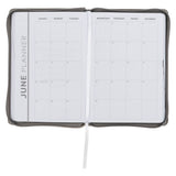 2027 Trust in the Lord Soft Gray Faux Leather Executive Planner with Zipper Closure - Proverbs 3:5
