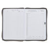 2027 Trust in the Lord Soft Gray Faux Leather Executive Planner with Zipper Closure - Proverbs 3:5