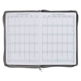2027 Trust in the Lord Soft Gray Faux Leather Executive Planner with Zipper Closure - Proverbs 3:5