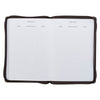 2027 A Man's Heart Smoked Walnut Faux Leather Executive Planner with Zipper Closure - Proverbs 16:9
