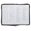 2027 A Man's Heart Smoked Walnut Faux Leather Executive Planner with Zipper Closure - Proverbs 16:9