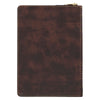 2027 A Man's Heart Smoked Walnut Faux Leather Executive Planner with Zipper Closure - Proverbs 16:9