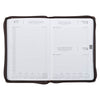 2027 A Man's Heart Smoked Walnut Faux Leather Executive Planner with Zipper Closure - Proverbs 16:9