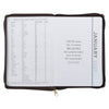 2027 A Man's Heart Smoked Walnut Faux Leather Executive Planner with Zipper Closure - Proverbs 16:9