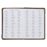2027 I Can Do All This Truffle Brown Faux Leather Executive Planner with Zipper Closure - Philippians 4:13
