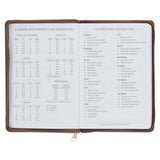 2027 I Can Do All This Truffle Brown Faux Leather Executive Planner with Zipper Closure - Philippians 4:13