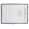 2027 I Can Do All This Truffle Brown Faux Leather Executive Planner with Zipper Closure - Philippians 4:13