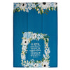 Be Joyful Blue Floral Cotton Tea Towel - Romans 12:12