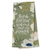 The Lord Stood With Me Sage Green Cotton Tea Towel - 2 Timothy 4:17 - KI Gifts Christian Supplies