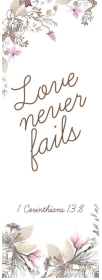 Verse mark - Love never fails