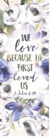 Verse mark - We love because he first loved us