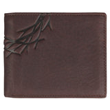 Crown of Thorns Espresso Brown Genuine Leather Wallet - KI Gifts Christian Supplies