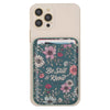 Be Still Teal Faux Leather Botanical Phone Wallet - Psalm 46:10