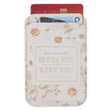Bless and Keep You Blush Bloom Faux Leather Phone Wallet - Numbers 6:24