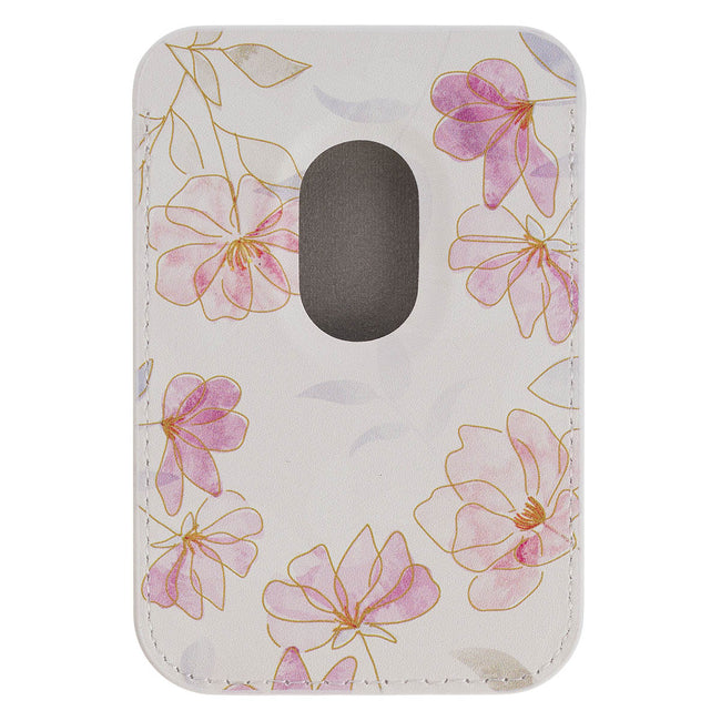 Walk by Faith Pink Cosmos Faux Leather Phone Wallet - 2 Corinthians 5:7