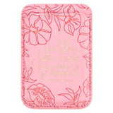 Things Are Possible Pink Faux Leather Phone Wallet - Matthew 16:26 - KI Gifts Christian Supplies