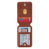 Stand Firm Honey-brown Faux Leather Phone Wallet with Stand - 1 Corinthians 16:13