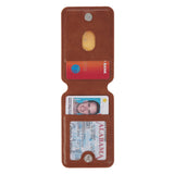 Stand Firm Honey-brown Faux Leather Phone Wallet with Stand - 1 Corinthians 16:13