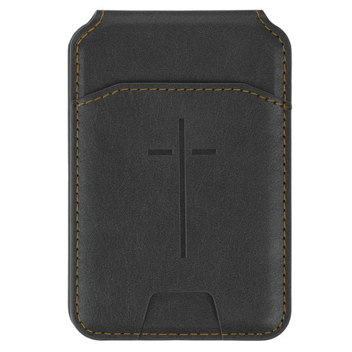  Cross Black Faux Leather Phone Wallet with Stand - KI Gifts Christian Supplies