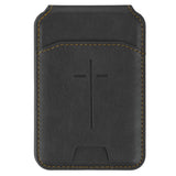  Cross Black Faux Leather Phone Wallet with Stand - KI Gifts Christian Supplies