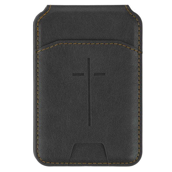  Cross Black Faux Leather Phone Wallet with Stand - KI Gifts Christian Supplies