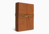 ESV Single Column Journaling Bible®, Large Print Natural Leather, Brown, Flap with Strap