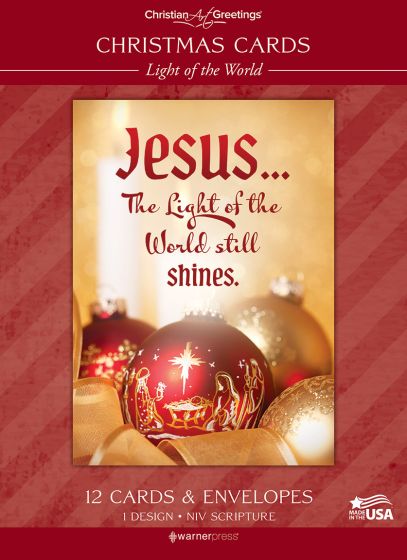 Boxed Cards -Christmas—Light of the World; 12 Cards with NIV Scripture—Solid Pack Boxed Greeting Cards